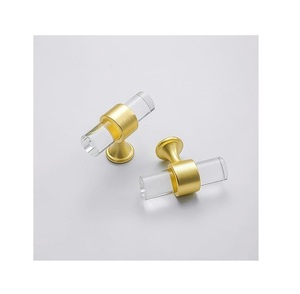 Low Price Acrylic Brass Door Handle Luxury High Quality Acrylic Home Furniture Handle Cabinet Handles <b>Drawer</b> Wardrobe <b>Pulls</b> - Product Image 1