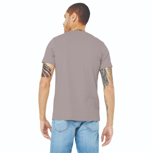 T-shirt décontracté bleu pour homme Powerhouse Gym, logo imprimé à l'avant, anti-plis, en fibre de polyester 180g, respirant, motif Spring Dot - Product Image 4