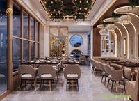 Design d'intérieur graphique pour boulangerie, café, ensemble de meubles de café personnalisés, mobilier de café contemporain, ensemble table et chaises
