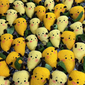 Custom Design Handmade Crochet <b>Keychain</b> Mini Charm Collection with Cute Characters Animals Flowers and Daily Objects for Retail - Product Image 6