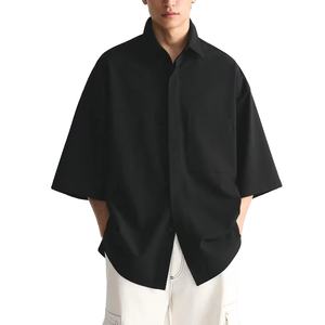 เสื้อแขนยาวออกแบบได้ตามต้องการเสื้อผ้าฝ้าย100% แบบมีกระเป๋าระบายอากาศได้ดีสำหรับผู้ชายเสื้อเชิ้ตไซส์ใหญ่ปกติ - Product Image 1