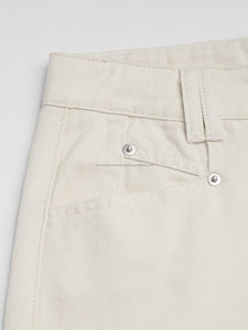 Shorts de Mezclilla Lavada de Cintura Media, Bordados y Transpirables para Mujer, 2024/25, Negros/Blancos, Casuales, Ecológicos, Impermeables, Talla Grande - Product Image 6