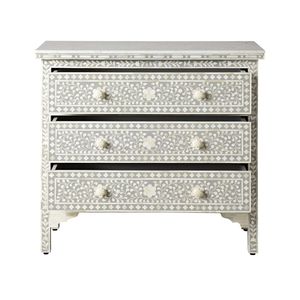 Commode contemporaine en os incrusté, meuble de luxe fait main avec incrustations détaillées et un grand espace de rangement - Product Image 1