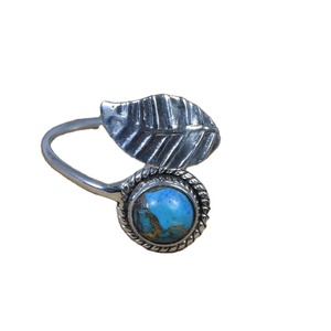 Blue Copper Opal Oval Cut Fancy <b>Adjustable</b> <b>Ring</b> Rose Gold Plated Feather Shape Handmade Wedding Jewelry Gift for Women - Product Image 1