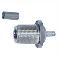 N-Buchse Crimpverbinder 50 Ohm HF-Koaxial-Panelmontageadapter mit O-Ring und wasserdichter Mutter für drahtlose Antennenanschlüsse