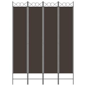 ฉากกั้นห้องผ้าสีน้ำตาล 4 แผง ขนาด 63"x86.6" พร้อมฉากกั้น - Product Image 3