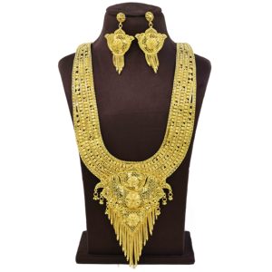Wholesale 14K18K24K Micron Gold Plated Dubai Style Heavy <b>Bridal</b> Long Jewelry Set Traditional Turkish Design Fashion Jewelry Sets - Product Image 1