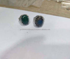 Anillo de Latón con Cristal Natural de 10x12mm, Forma Mixta Facetada, Banda Delgada, Rodio, Tallas 6-32, Hecho a Mano, Regalo para San Valentín, Fiesta, República - Product Image 2