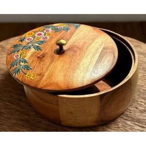 Handcrafted Mango Wood Modern Minimalist <b>Plant</b> <b>Pot</b> - Wholesale - Product Image 1