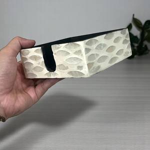 Posavasos de Concha de Capiz Blanca Hechos a Mano con Soporte, Decoración Elegante para Mesa de Hogar - Product Image 3