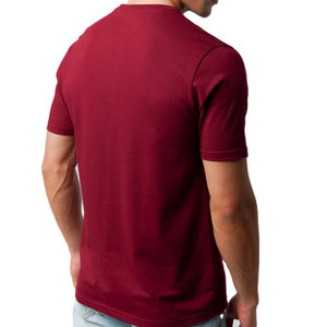 T-shirts pour hommes Henley à manches courtes, coupe classique, 100% coton, respirants, séchage rapide, avec logo imprimé sur le devant personnalisé - Product Image 3