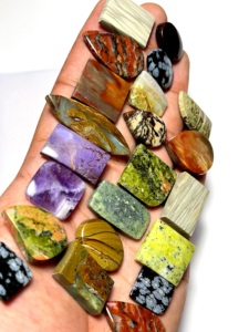Cristales de cabujón de piedras mixtas para la fabricación de joyería, cabujón de piedra mixta natural, precio al por mayor - Product Image 2