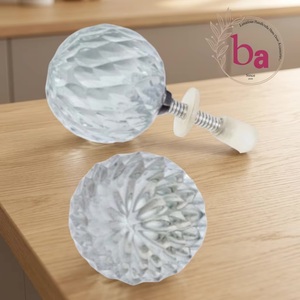 Ba Crystal Round <b>Drawer</b> <b>Knob</b> Traditional Design Easy Installation Home Office Furniture Handle - Product Image 5