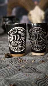 Taza Hecha a Mano de Cuerno de Búfalo |   Jarra Vikinga Natural de Cuerno de Buey para Beber Cerveza, Vino o Hidromiel |   Regalo Empresarial Ecológico Estilo Americano a Prueba de Fugas - Product Image 3