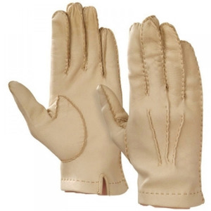 Gants thermiques en peau de mouton tannée pour femme, doux, à doigts complets, hiver, écologiques, faits main, extérieur, mode, fête, couture classique, fermeture à bouton-pression - Product Image 1