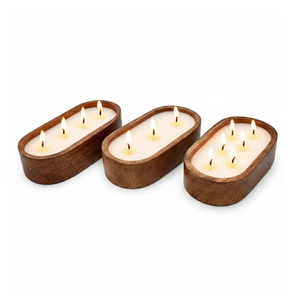 Cuenco de madera para velas con forma de corazón, proveedor de fábrica, cuenco de madera para velas, diseño moderno - Product Image 4
