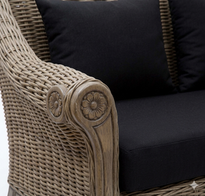 Alto volumen de ventas casa muebles de la sala de ratán Natural Angela sofá de 2 plazas - Product Image 6