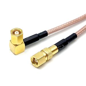 SMC hembra ángulo recto a SMC hembra recto RG316 antena PVC Coaxial Cable adaptador RF extensión módulo inalámbrico - Product Image 1