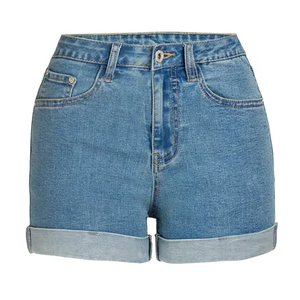 Shorts de mezclilla de moda para mujer, vaqueros elásticos rasgados, shorts sexys, shorts holgados para chicas, shorts altos para damas, conjunto de jeans. - Product Image 4