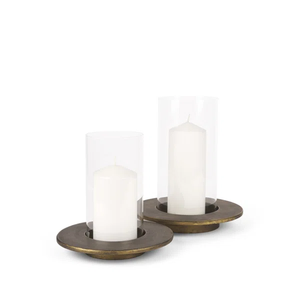 Factory Wholesale Thick Rimmed Iron Pillar <b>Candle</b> Holder Set Decorative Windproof Glass Hurricane <b>Lantern</b> for Wedding Hotel Deco - Product Image 1