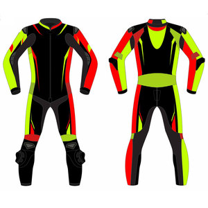 Customized Genuine Leather Motorbike Suit High Quality Protection Motorcycle Auto Racing Wear Motorbike Motorcycle Leather Suit - Product Image 4