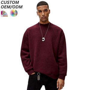 Sudadera de Cuello Redondo para Hombre, Algodón Premium, Color Sólido, Estilo Casual, Logotipo Personalizado, Soporte OEM ODM para Marca - Product Image 3