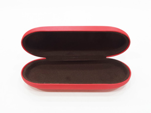 กล่องใส่แว่นตาทรงสี่เหลี่ยมผืนผ้าสีแดงแบบกึ่งแข็งสไตล์เรียบง่าย - Product Image 3