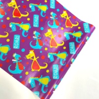 Emballage cadeau d'anniversaire pour enfants de qualité supérieure écologique papier d'emballage cadeau personnalisé imprimé dinosaure animaux rouleaux de papier emballage d'usine