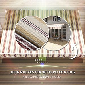 Toldo Retráctil para Patio de 13x8 Pies con Marco de Aluminio Ajustable, Protección UV, Color Carmesí para Terrazas - Product Image 5