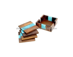 Solid Wooden Coasters For Home Restaurant Hotel Decoration Coffee Time - Product Image 2