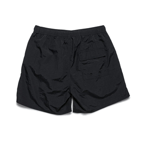 Shorts décontractés en nylon noir pour hommes, taille élastique, séchage rapide, respirants, style streetwear, vente en gros - Product Image 2