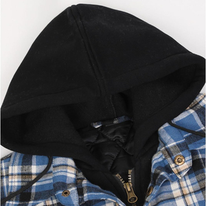Top Sale Men's Plus Size Men's <b>Jackets</b> Quilted Flannel Hoodies Fleece Lined Fleece Plaid Flannel Hoodies - Product Image 6