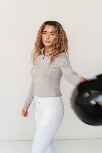 กางเกงขี่ม้าผู้หญิงผ้าโพลีเอสเตอร์ผสมสแปนเด็กซ์ รุ่นใหม่ล่าสุด สำหรับการแข่งขันขี่ม้า - Product Image 4