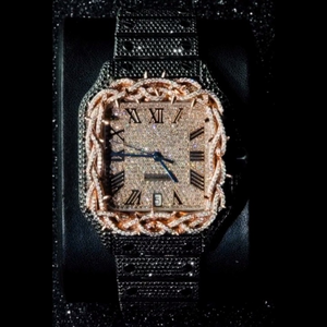 Reloj de Lujo con Moissanita VVS |   Esqueleto Presidencial con Incrustaciones de Diamantes |   Pasa el probador de diamantes al por mayor - Product Image 5
