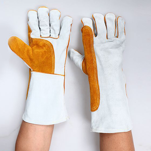 Gants de soudage en cuir de vachette pleine fleur de 14 pouces, résistants à la chaleur et imperméables, pour la soudure TIG et les travaux au foyer – Vente en gros - Product Image 3