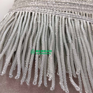 Frange en fil d'argent torsadé de qualité supérieure, fournie directement par l'usine, pour vêtements et décorations intérieures - Product Image 6