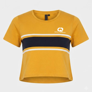 Camiseta Corta Informal de Moda para Mujer, Ecológica, 100% Algodón, Tejido de Felpa, Elegante y Cómoda para el Verano - Product Image 1