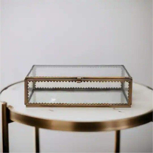 Custom Glass <b>Keepsake</b> <b>Box</b> Wholesale Octagonal Mirrored Jewelry Chest Elegant Tabletop Vanity Decor Party Favor Glass Jewelry <b>Box</b> - Product Image 2