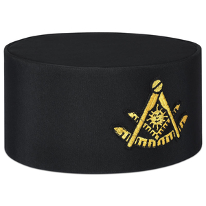 Gorras Masónicas de Terciopelo Granate con Bordado a Mano, Duraderas y Económicas, para Adultos, Fiestas Formales y Eventos al Aire Libre, 100% Algodón - Product Image 5