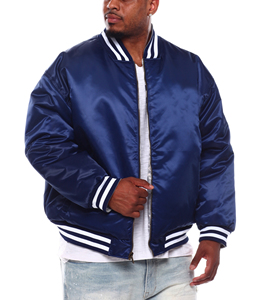 Wholesale Oversized Button Up Men's 100% Polyester Satin Varsity <b>Jacket</b> Custom <b>Winter</b> Baseball College <b>Jacket</b> <b>Cheap</b> Price - Product Image 5