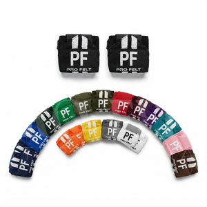 Muñequeras de 18 Pulgadas con Logotipo Personalizado de Alta Calidad, Muñequeras de Soporte Resistentes para Gimnasio, para Levantamiento de Pesas, Entrenamiento de Press de Banca - Product Image 1