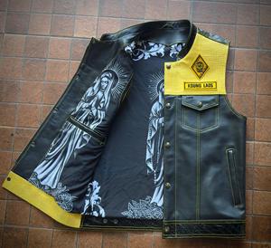 เสื้อกั๊กหนังสองสีสไตล์ไบค์เกอร์ - Product Image 2