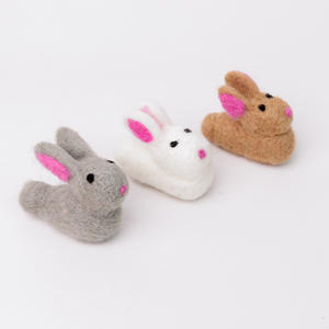 Wholesale Felt & Yarn Handmade 5cm Wool Felt Bunny Craft Supplies Child Easter Decor DIY Projects Ornaments Seasonal Displays - Product Image 5