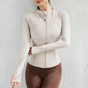 Chaqueta Deportiva Personalizable para Mujer, con Cierre, de Secado Rápido, para Entrenamiento, Manga Larga, Ajustada, para Correr y Hacer Ejercicio - Product Image 2