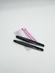 Pince à épiler professionnelle noire en acier durable à pointe inclinée pour sourcils, ensemble de pinces à épiler pour sourcils avec logo personnalisé, pour l'épilation - Product Image 4