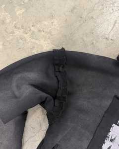 Factory Custom Men's 100% Cotton 450GSM Flees Heavyweight screen print With Rhinestone and Sun Fade Pullover Hoodie For Unisex - Product Image 6