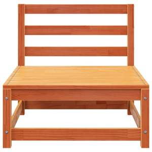 Sofá Modular Individual de Madera de Pino Macizo Color Cera Marrón para Jardín o Patio - Product Image 6