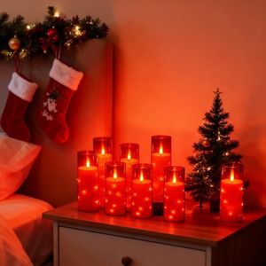 Set di 12 Candele LED Senza Fiamma con Timer, Atmosfera Romantica, Decorazione per la Casa, Candele Acriliche Stabili con Effetto Tremolante - Product Image 6