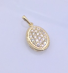 Collier pendentif halo en diamant naturel rond 0,95 carat, argent sterling plaqué or, pour femme, mariage, fiançailles - Product Image 2