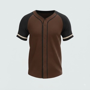Camiseta de Béisbol Unisex Blanca y Negra de Manga Corta con Botones al Frente, Color Sólido, Poliéster Transpirable, Corte Regular, para Adultos, Todas las Temporadas - Product Image 4